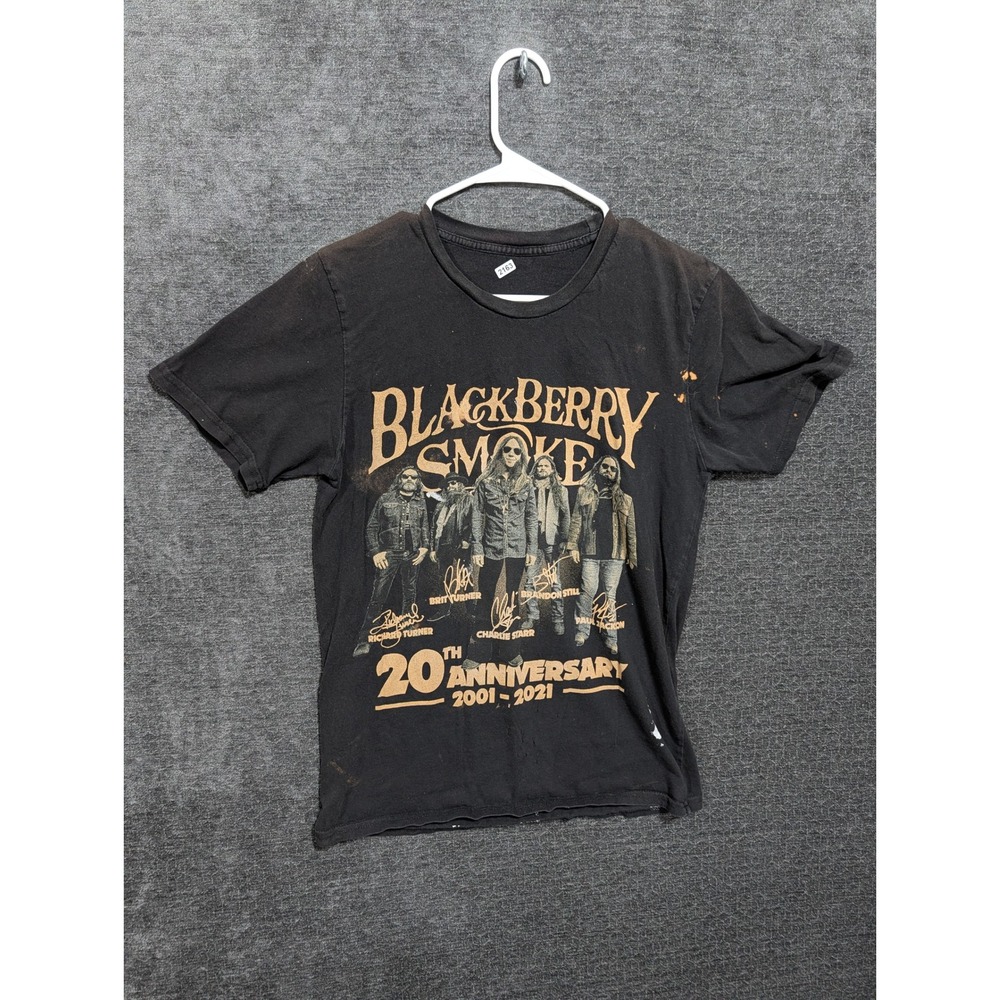 Blackberry Smoke 20th Anniversary 2001-2021 Concert T-Shirt Black Rock Band Tee